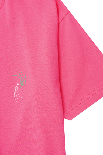 "LIMBO" ULTRA HEAVY TEE IN STATIC PINK
