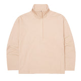 QUARTER ZIP L/S TEE IN ALABASTER