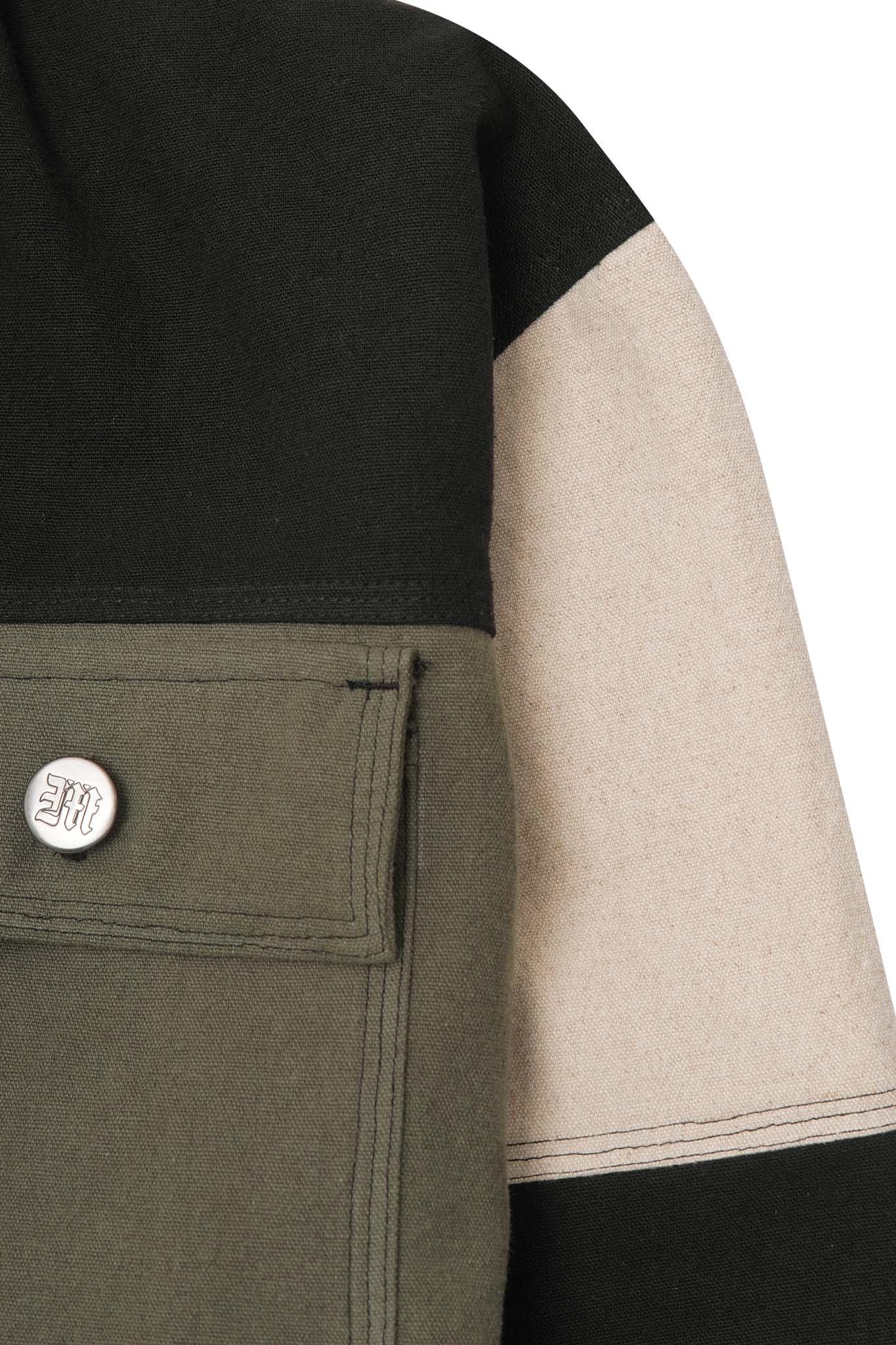CRAFTSMAN ZIP TRUCKER JACKET IN OLIVE