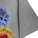 "CITY OF ANGELS" TEE IN HEATHER GREY