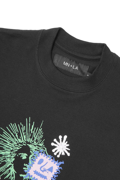 "DEAD INSIDE" TEE IN CAVIAR