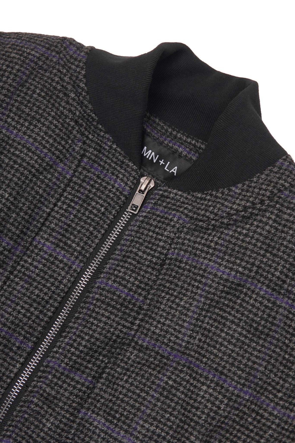 "THAI" BOMBER JACKET IN PIGEON PLAID/SAFFRON