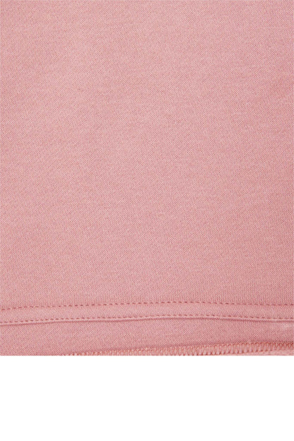 "M'$ SPECKS V2" CUTOFF HOODIE IN ROSE QUARTZ