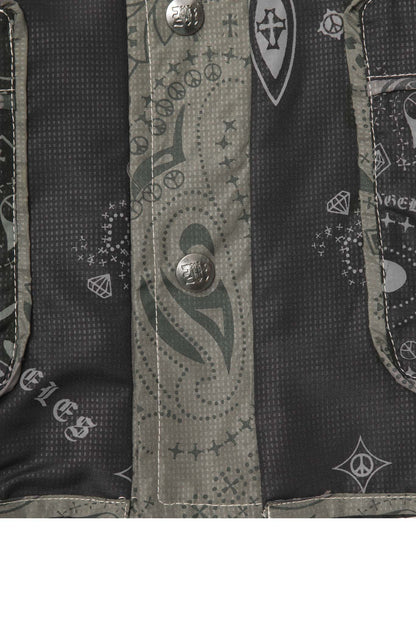 SHIFU JACKET IN ANTHRACITE PAISLEY
