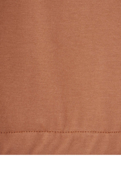 M+ QUARTER ZIP L/S TEE V2 IN APRICOT