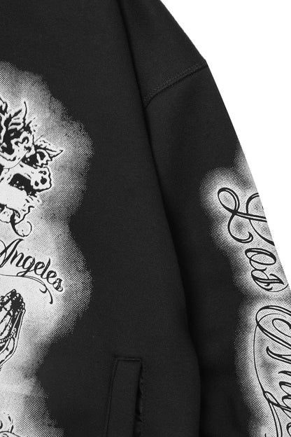 "CITY OF ANGELS" HOODIE IN ANTHRACITE