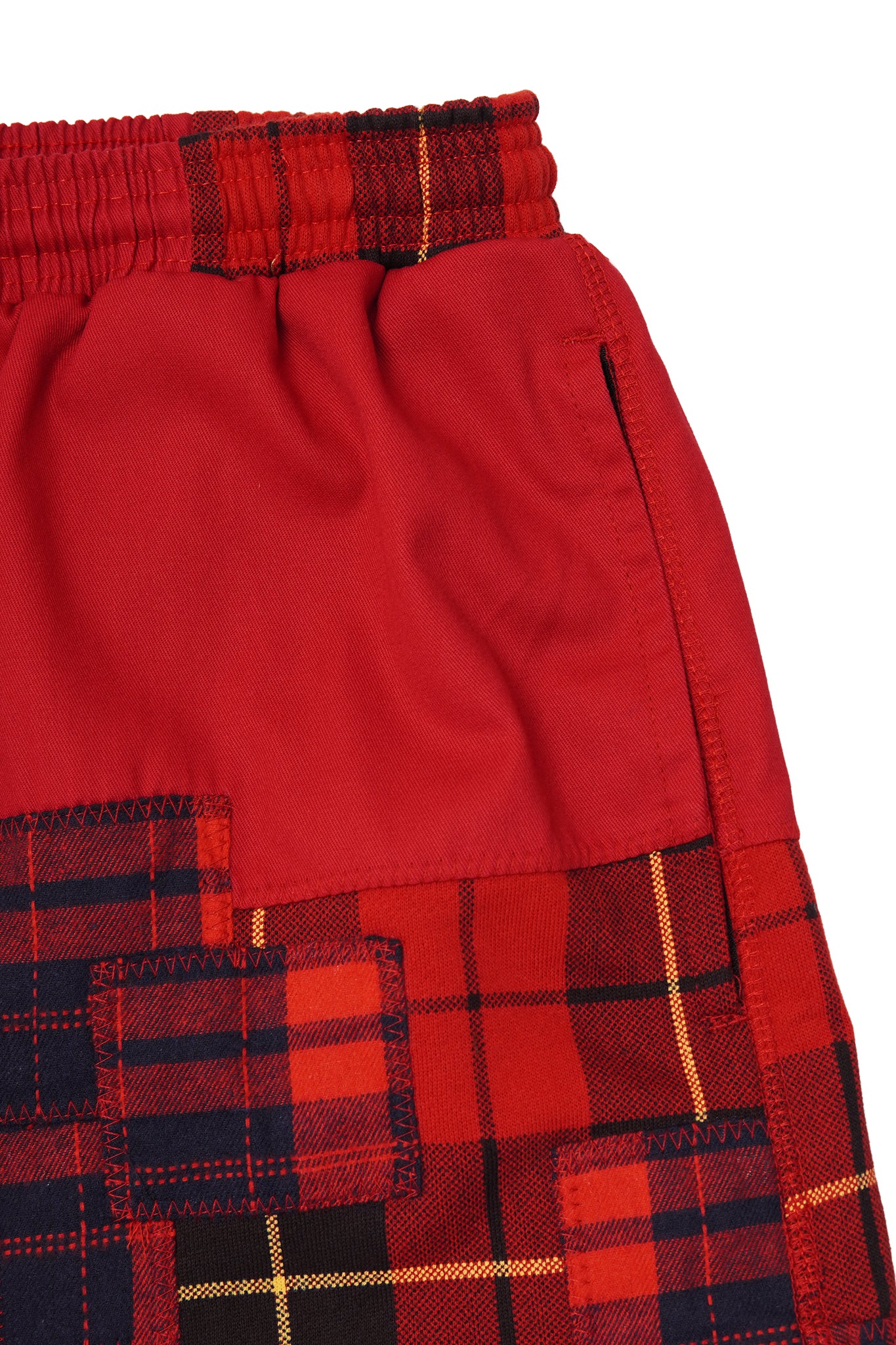 "CARMINE PLAID" LOUNGE SHORTS