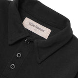 LITTLE HUMAN™ RUGBY L/S WAFFLE TEE IN ANTHRACITE