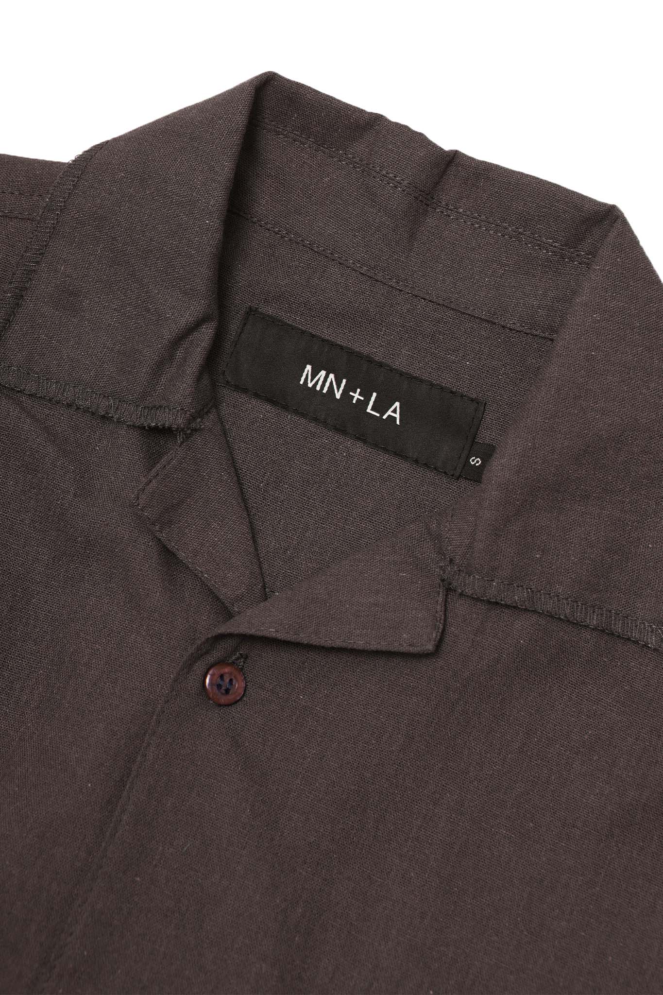 4 POCKET CUBAN SHIRT IN CHARCOAL GREY