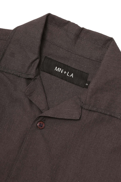 4 POCKET CUBAN SHIRT IN CHARCOAL GREY