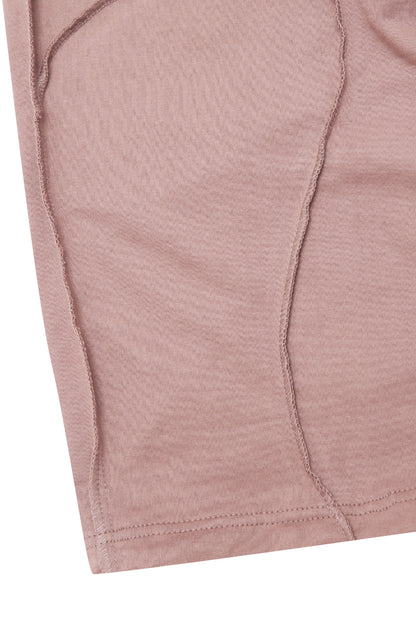VEINS FRENCH TERRY PANTS IN MAUVE