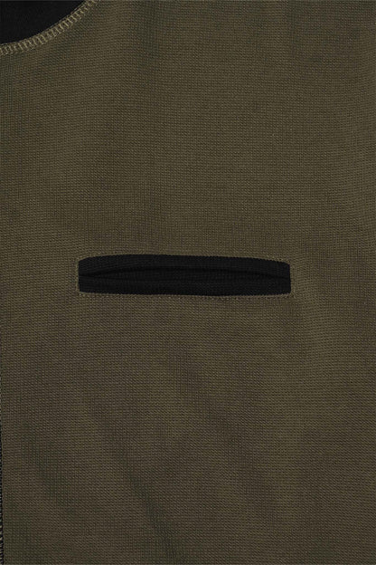 NEEDLEWORK POCKET WAFFLE TEE IN TAIGA