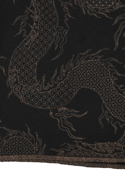 "YEAR OF THE DRAGON" BOX TEE IN CAVIAR
