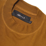 "CROP CIRCLES" MOCK NECK TEE