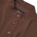 MANDARIN SHIRT IN WOOD