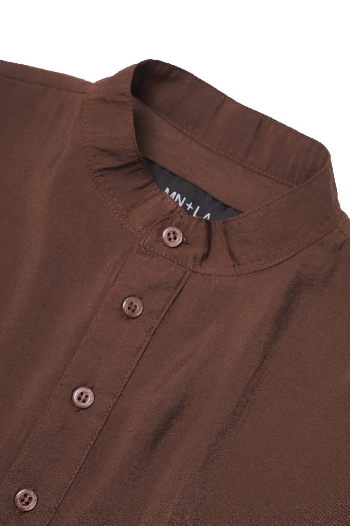 MANDARIN SHIRT IN WOOD