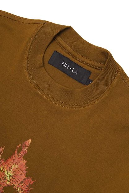 "BURN IN PEACE" TEE IN RUST