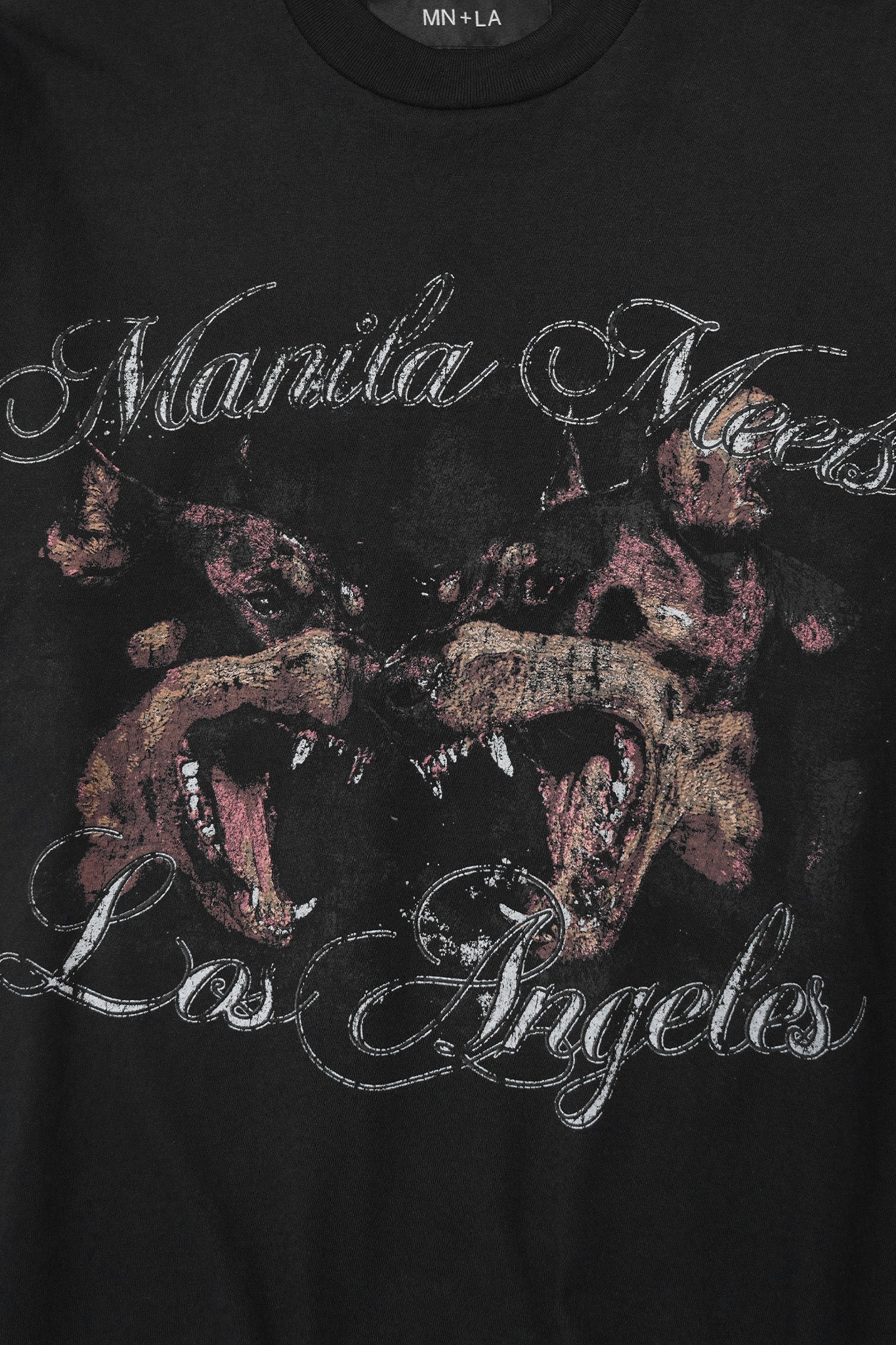 "BRAWLERS" TEE IN CAVIAR