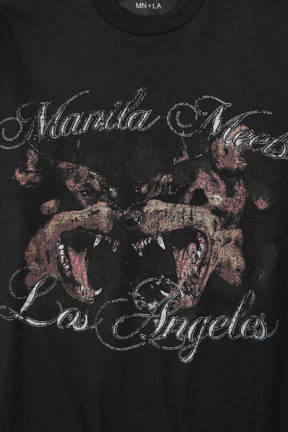 "BRAWLERS" TEE IN CAVIAR