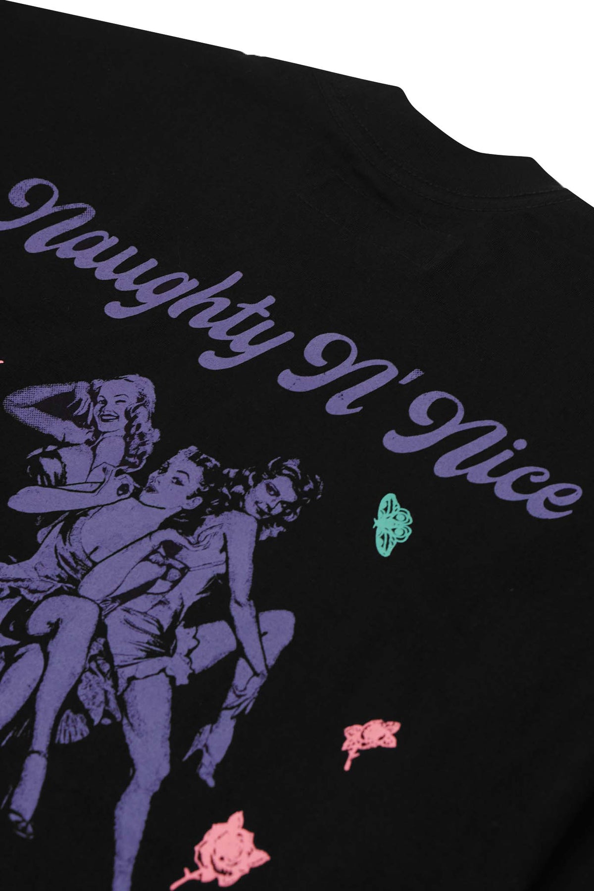 NAUGHTY N' NICE "WILD, SEXY N' FREE" TEE IN ANTHRACITE
