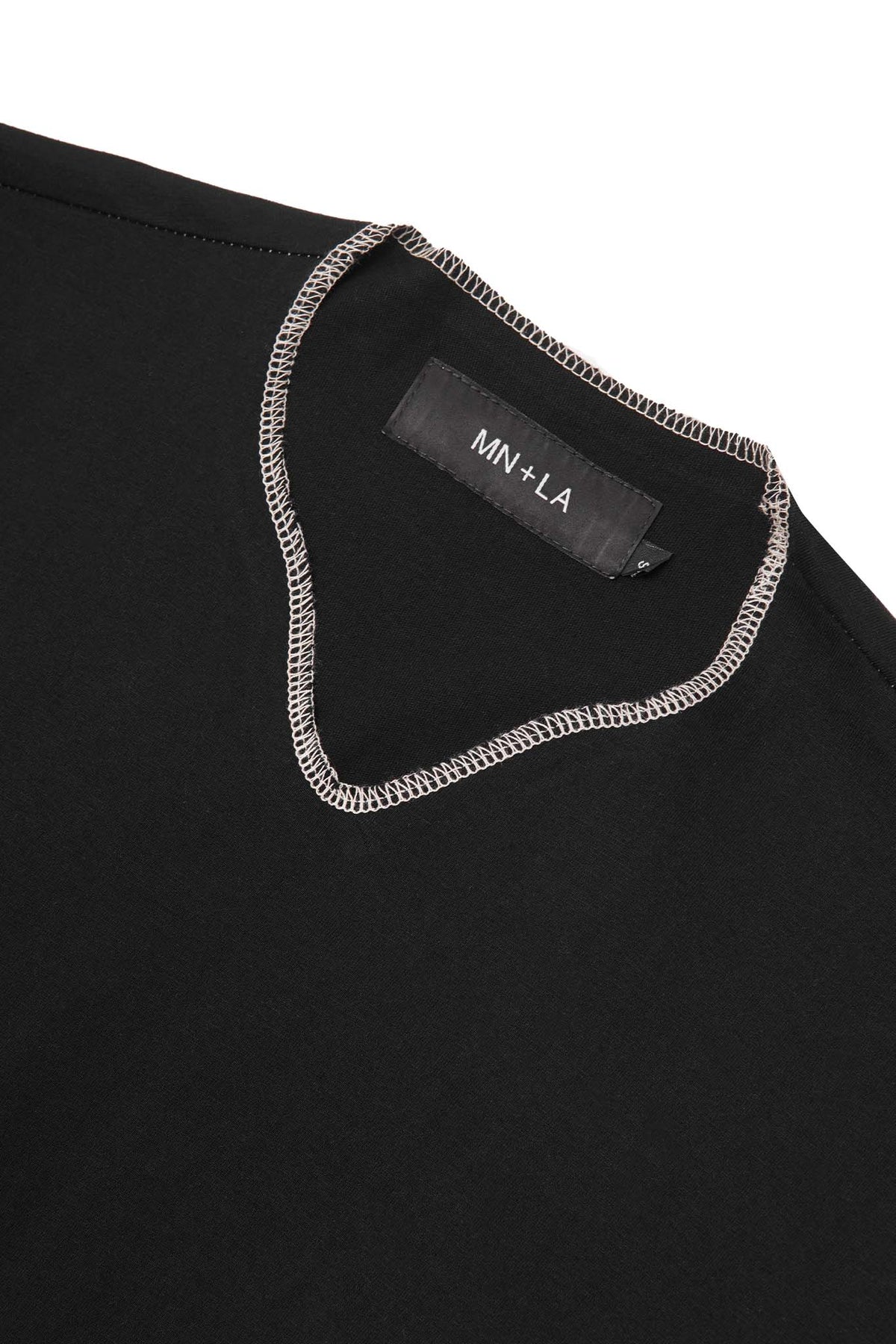KEY NECK TEE IN ANTHRACITE