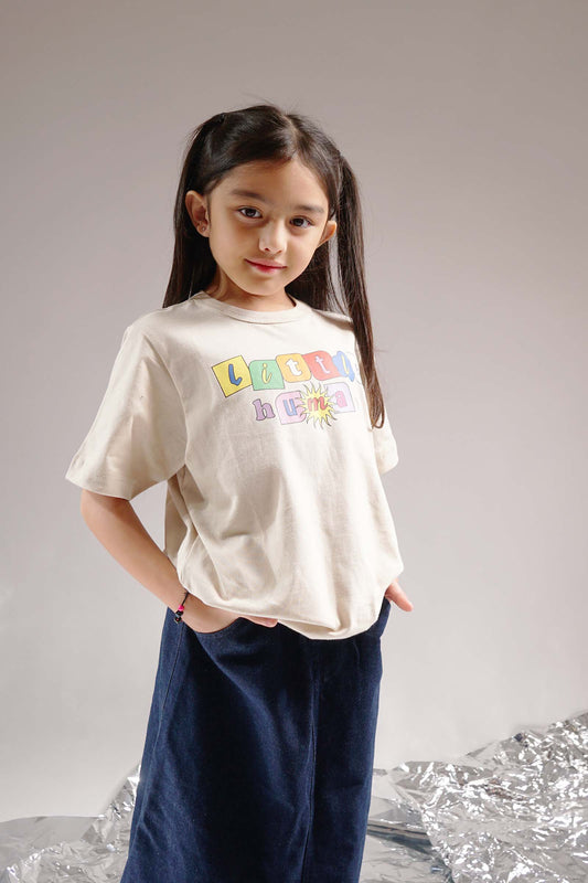 "SUN IS OUT" LITTLE HUMAN™ TEE IN OAT