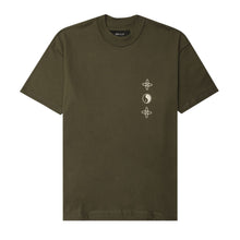 "BALANCE" INSIDE OUT BOX TEE IN OLIVE