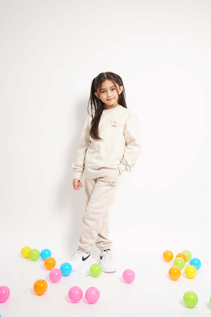 "CRAYONS" LITTLE HUMAN™ SWEATPANTS IN OAT