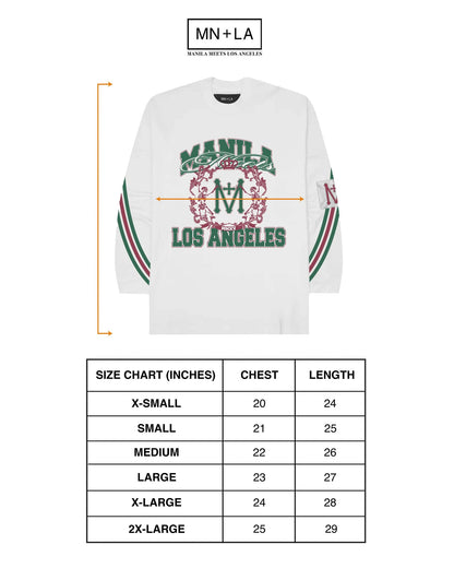 "FAST LANE" LONGSLEEVE TEE IN WHITE