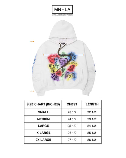 "CITY OF ANGELS" HOODIE IN WHITE