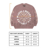 "IRON CROSS" MILITIA SWEATSHIRT IN MAUVE