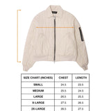 "FLOW" BOMBER JACKET IN CLOUD