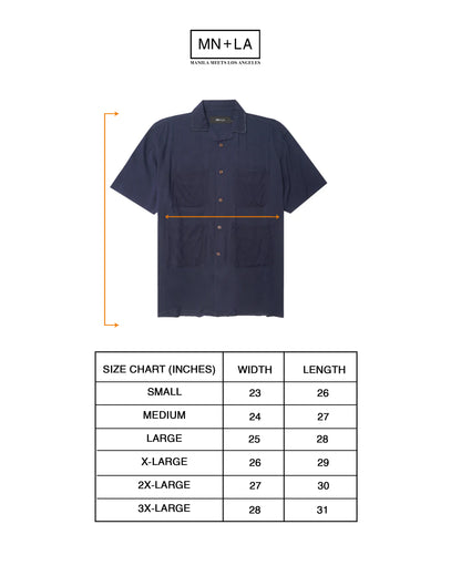 4 POCKET CUBAN SHIRT IN COBALT BLUE