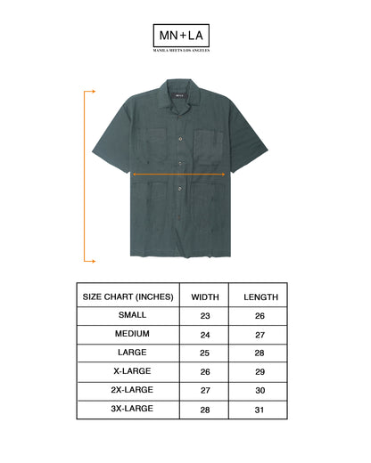 4 POCKET CUBAN SHIRT IN HUNTER GREEN