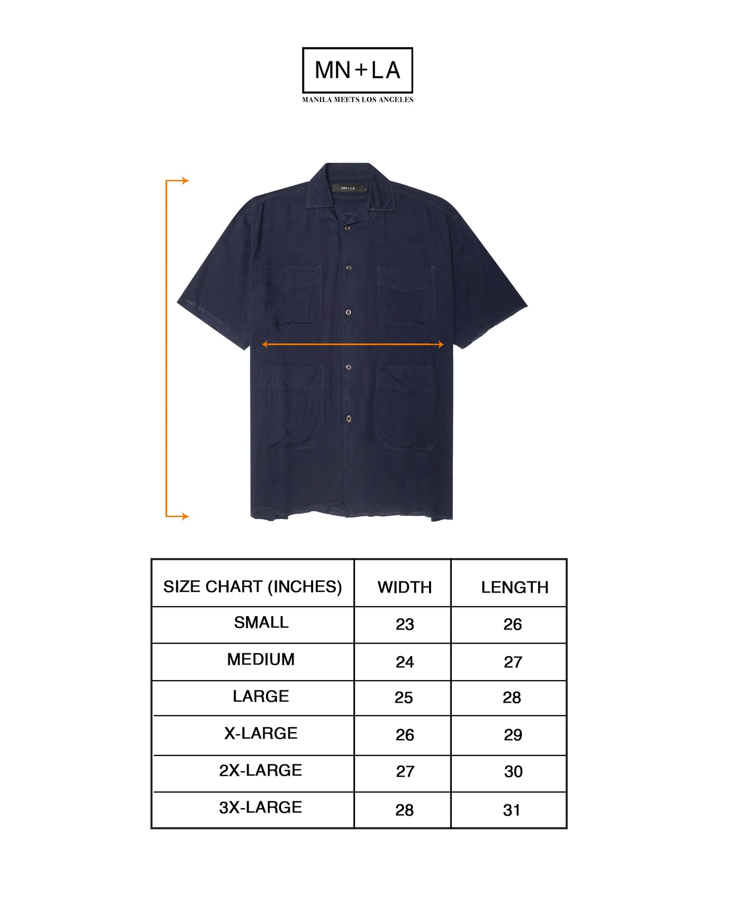 4 POCKET CUBAN SHIRT IN MIDNIGHT
