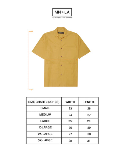 4 POCKET CUBAN SHIRT IN MUSTARD