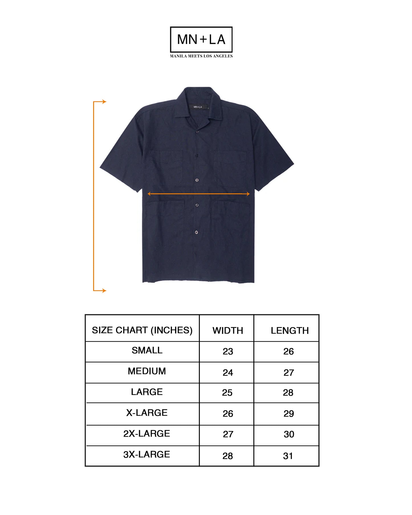 4 POCKET CUBAN SHIRT IN NAVY