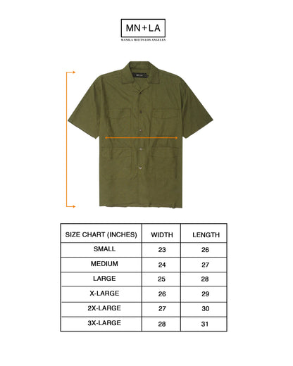 4 POCKET CUBAN SHIRT IN NEEM GREEN