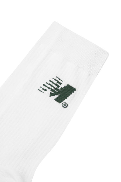 "OUTDOOR EXPLORATION" SOCK IN WHITE