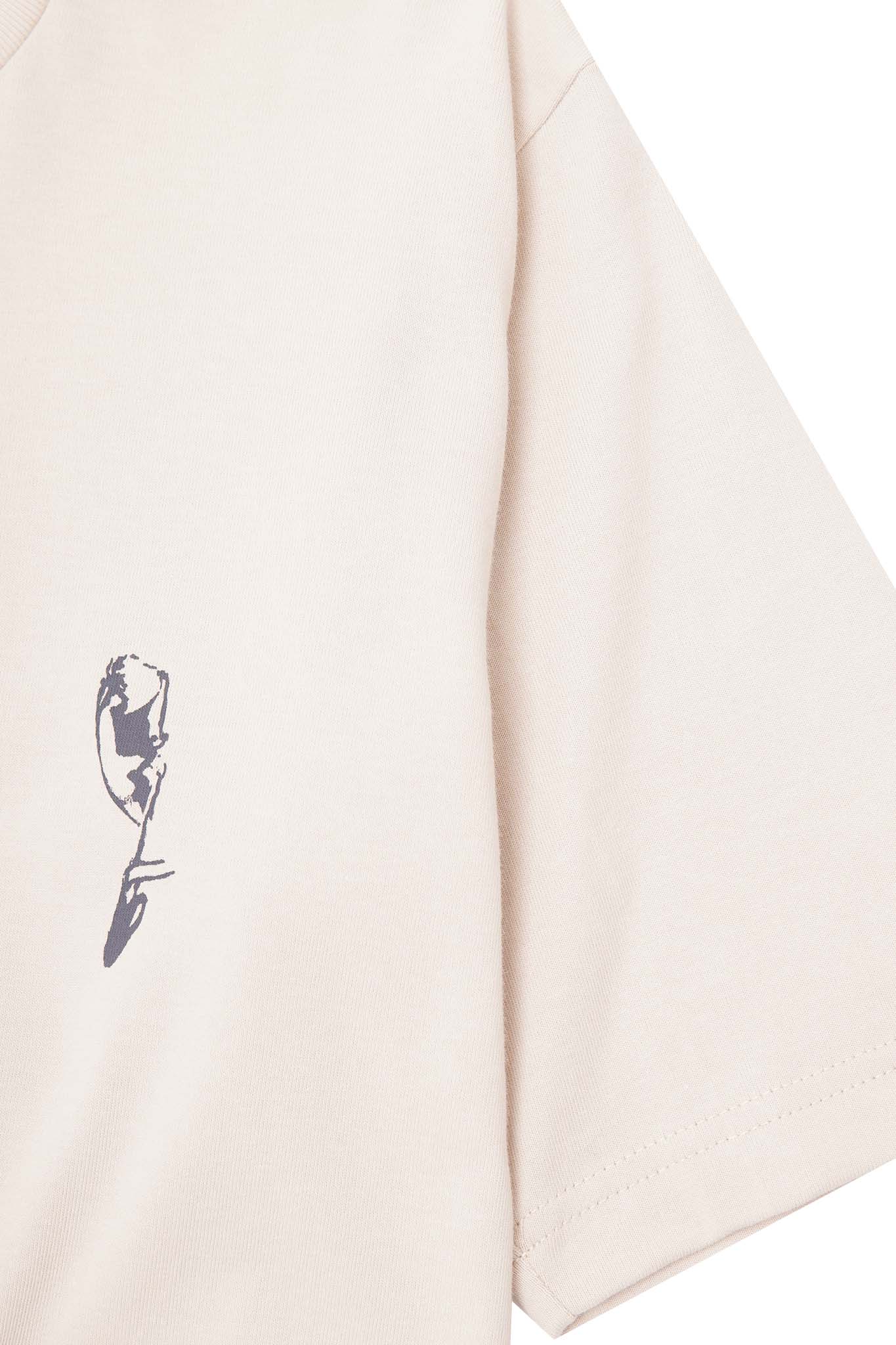 "SOUFFRE IN SILENCE" ULTRA HEAVY TEE IN OAT