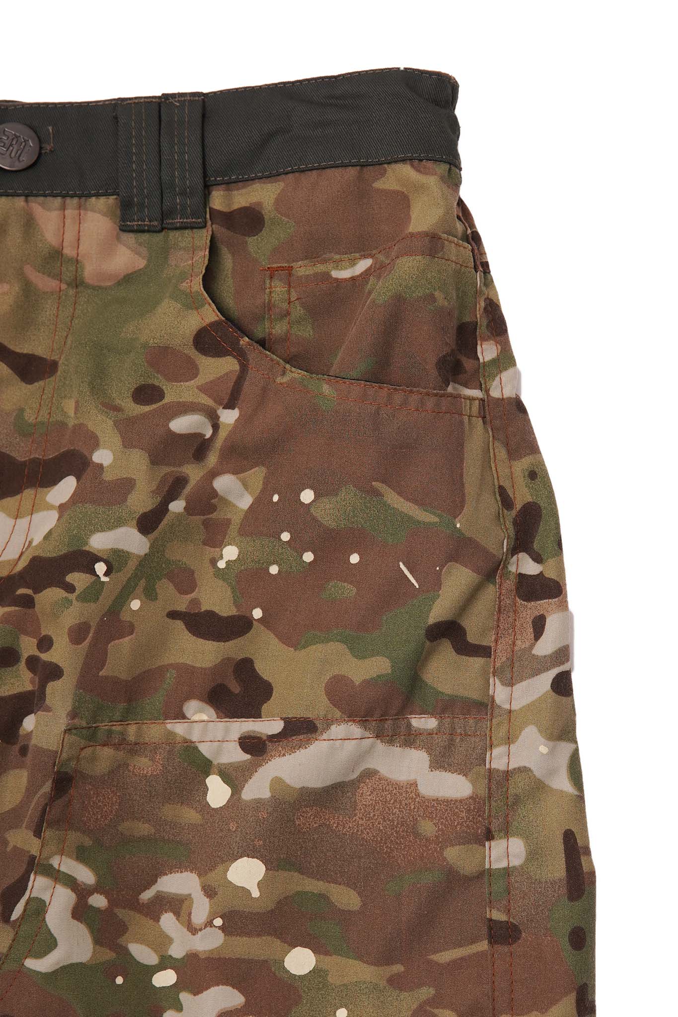 "PAINTER'S CAMO" DOUBLE KNEE PHAT SHORTS
