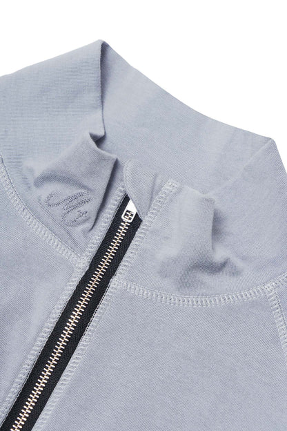 M+ QUARTER ZIP L/S TEE V2 IN SIERRA BLUE