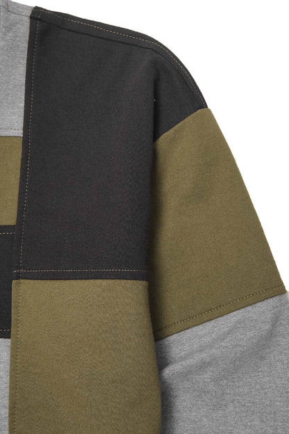 NEEDLEWORK CUTOFF SWEATSHIRT IN TAIGA