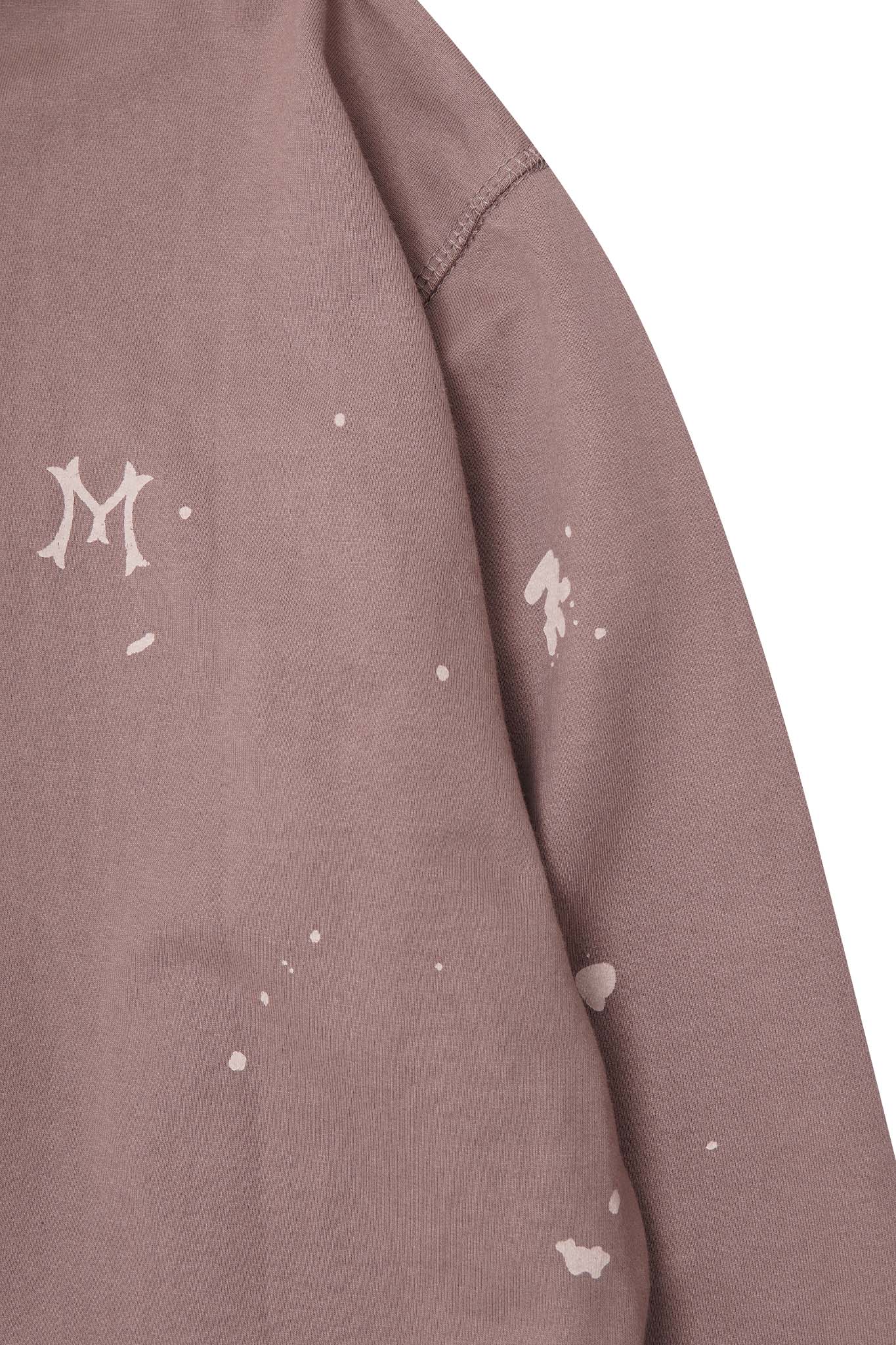 "HITTER" PAINTER'S ZIP HOODIE IN MAUVE