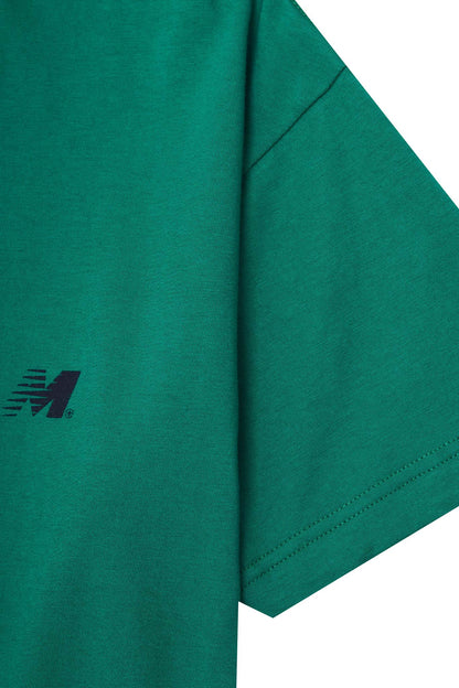 "OUTDOOR EXPLORATION" MULTI LOGO TEE IN JADE
