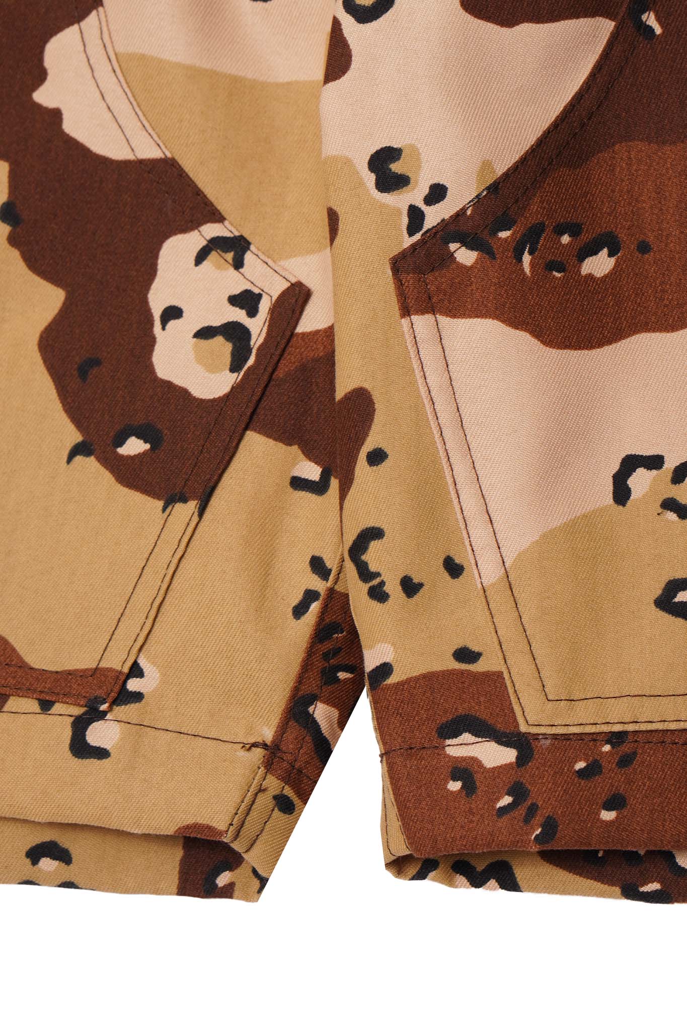 M+ DOUBLE KNEE PHAT SHORTS IN DESERT CAMO