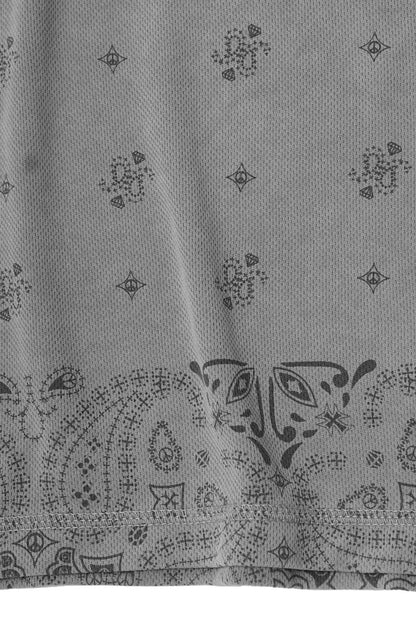 LEAGUE TEE IN STEEL PAISLEY