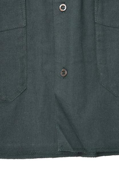 4 POCKET CUBAN SHIRT IN HUNTER GREEN