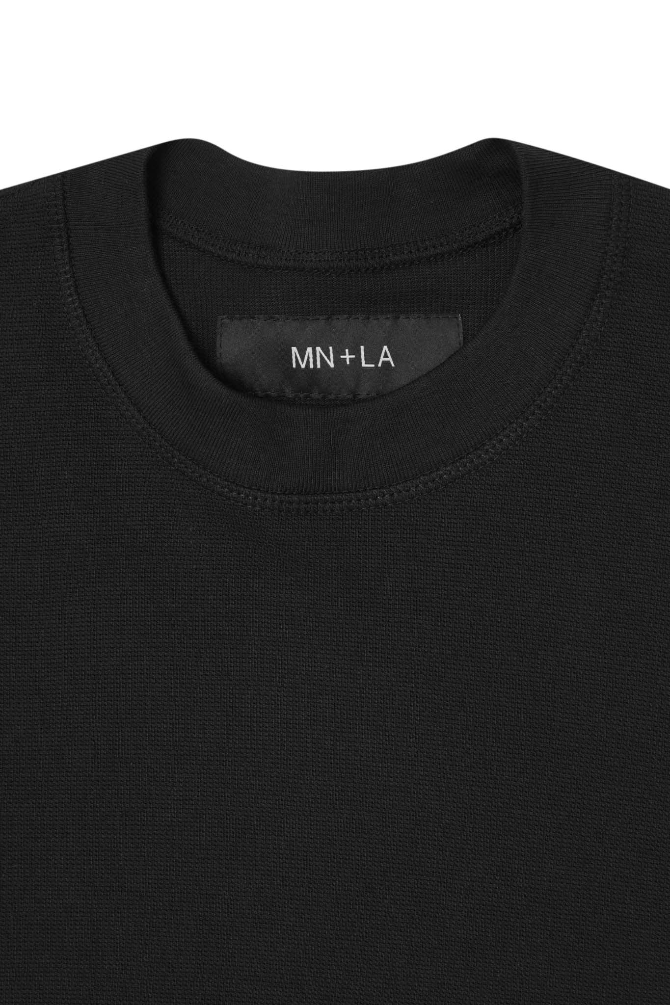 WAFFLE WEAVE VAST TEE IN ANTHRACITE
