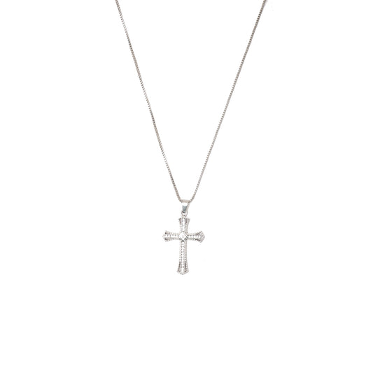 ICED SANCTUM CROSS PENDANT W/ CHAIN